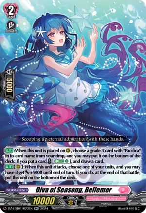 Diva of Seasong, Bellemer (DZ-LBT01/023EN) - DZ-LBT01: Lyrical Monasterio Sparkling Stars!