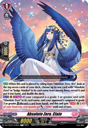 Absolute Zero, Claio (DZ-LBT01/078EN) - DZ-LBT01: Lyrical Monasterio Sparkling Stars!