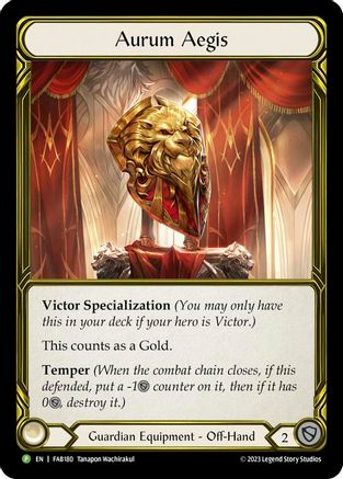 Aurum Aegis - FAB180 (FAB180) - Flesh and Blood: Promo Cards Cold Foil