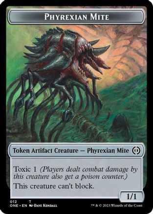 Phyrexian Mite Token (012) // Phyrexian Golem Double-sided Token (ONE-12 // 10) - Phyrexia: All Will Be One