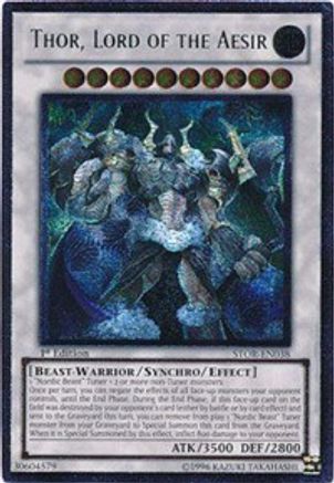 Thor, Lord of the Aesir (UTR) (STOR-EN038) - Storm of Ragnarok 1st Edition