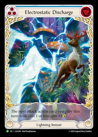 Electrostatic Discharge (Blue) (Extended Art) - LGS349 (LGS349) - Flesh and Blood: Promo Cards Rainbow Foil