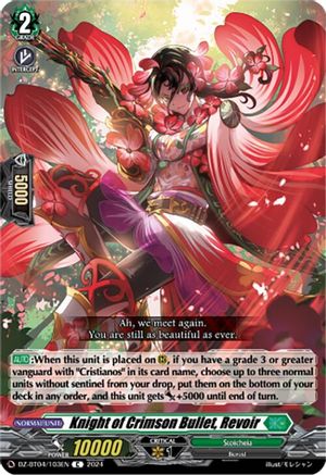 Knight of Crimson Bullet, Revoir (DZ-BT04/103EN) - DZ-BT04: Destined Showdown