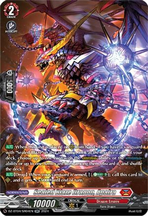 Sealed Blaze Dragon, Apalra (SR) (DZ-BT04/SR04EN) - DZ-BT04: Destined Showdown