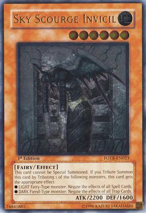 Sky Scourge Invicil (UTR) (FOTB-EN023) - Force of the Breaker 1st Edition