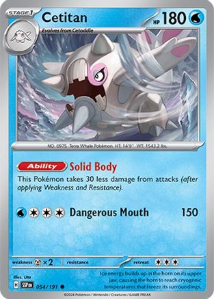 Cetitan 054/191 - Reverse Holofoil SV08 Surging Sparks - Common