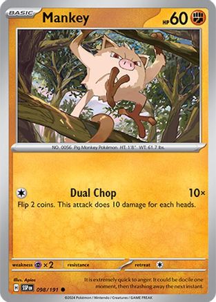 Mankey 098/191 SV08 Surging Sparks - Common