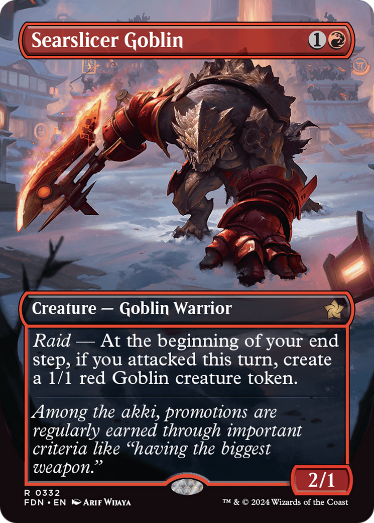 Searslicer Goblin (Borderless) (FDN-332) - Foundations Foil