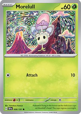 Morelull 008/191 - Reverse Holofoil SV08 Surging Sparks - Common