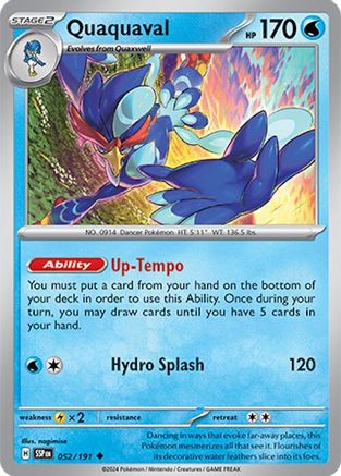 Quaquaval 052/191 - Reverse Holofoil SV08 Surging Sparks - Uncommon