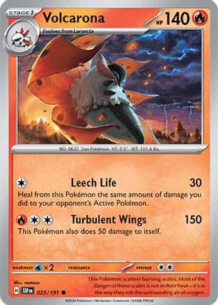 Volcarona 025/191 SV08 Surging Sparks - Common