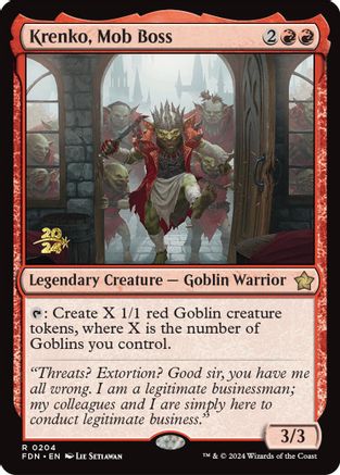 Krenko, Mob Boss (PRE-204) - Prerelease Cards Foil