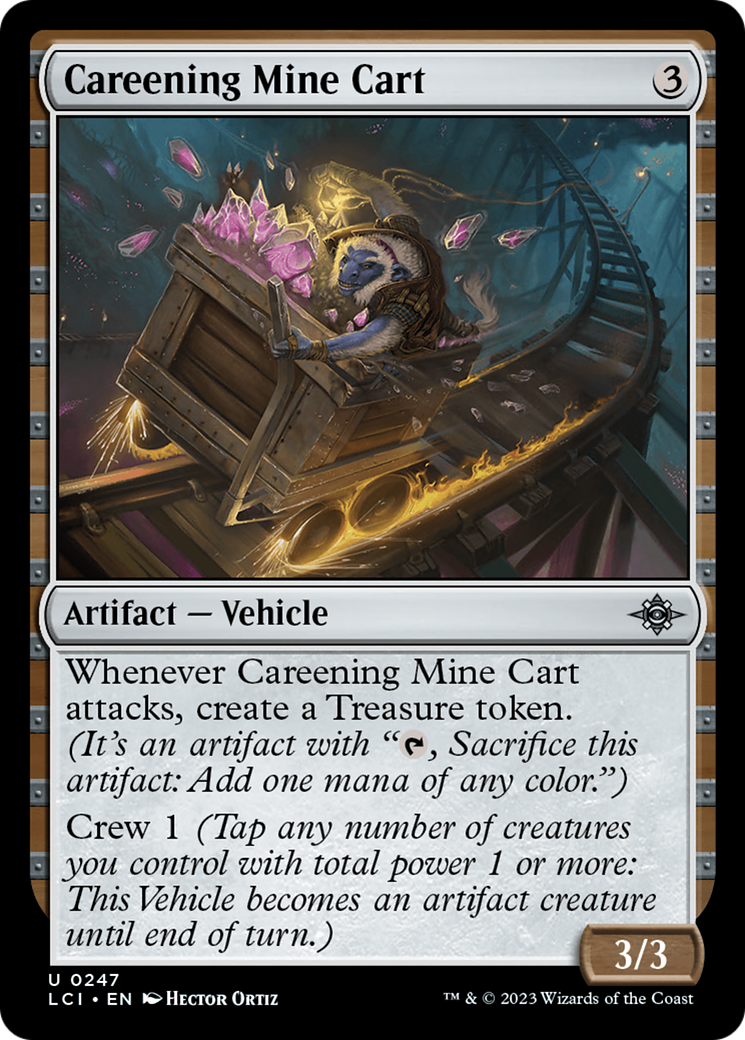 Careening Mine Cart (LCI-247) - The Lost Caverns of Ixalan: (vehicle) Foil