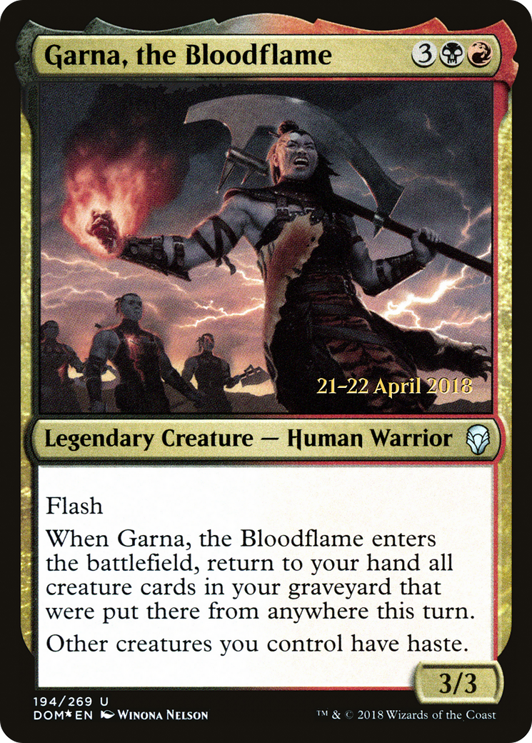 Garna, the Bloodflame (PRE-194) - Dominaria Promos Foil