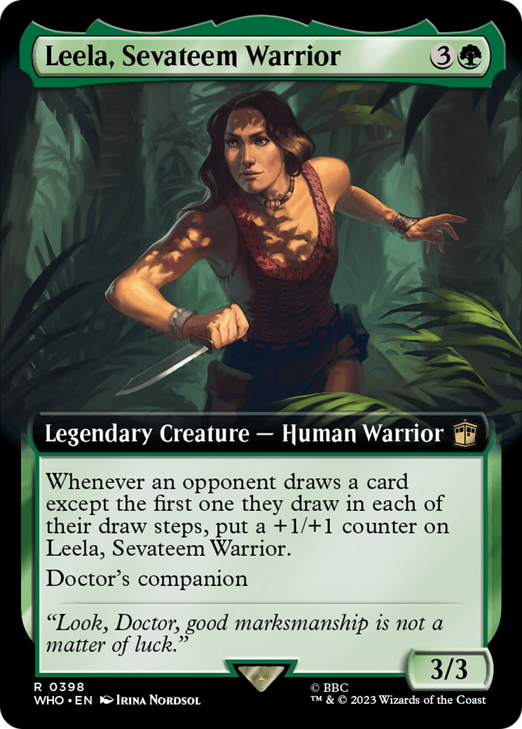 Leela, Sevateem Warrior (Extended Art) (WHO-398) - Doctor Who: (Extended Art) Foil