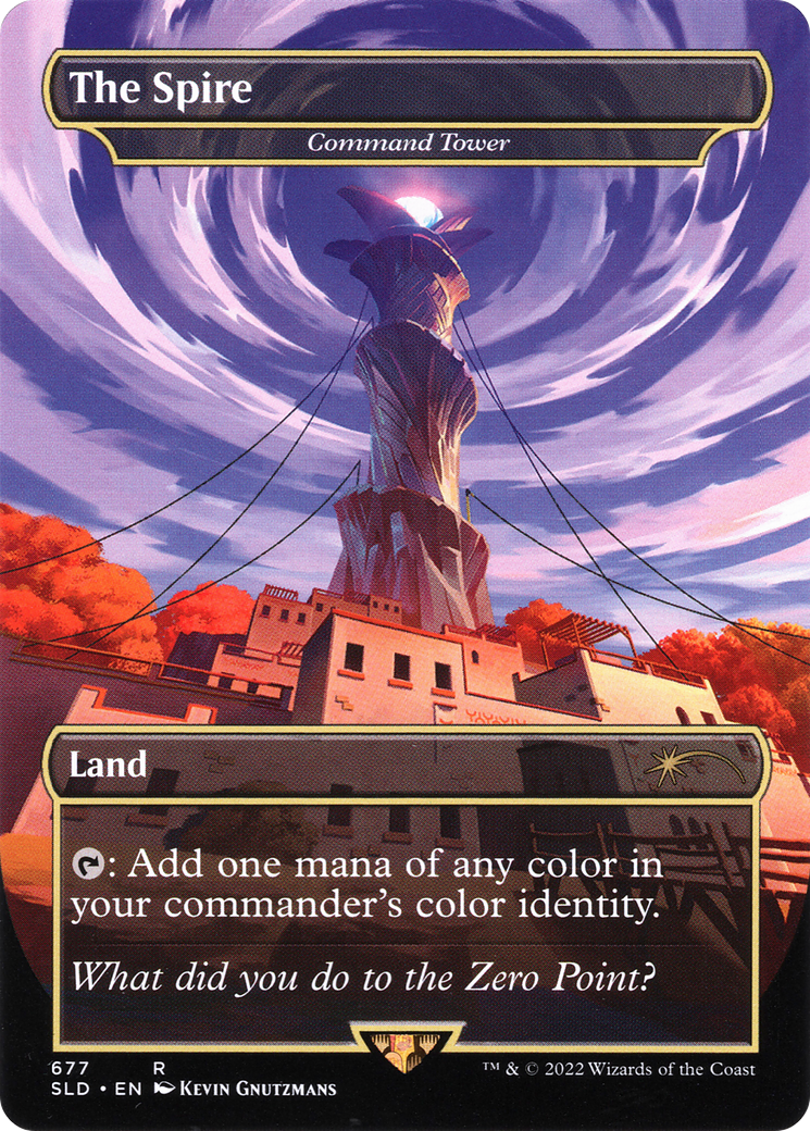 The Spire - Command Tower (SLD-677) - Secret Lair Drop / The Spire (Borderless) Foil