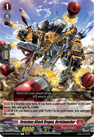 Ferocious Attack Dragon, Aeriolauncher (DZ-BT05/074EN) - DZ-BT05: Omniscient Awakening