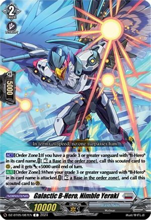 Galactic B-Hero, Nimble Yeraki (DZ-BT05/087EN) - DZ-BT05: Omniscient Awakening
