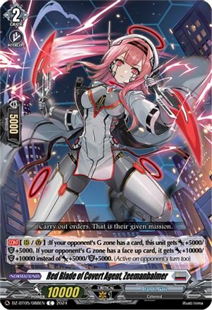 Red Blade of Covert Agent, Zeemanbalmer (DZ-BT05/088EN) - DZ-BT05: Omniscient Awakening