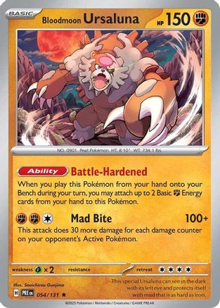 Bloodmoon Ursaluna 054/131 - Holofoil SV Prismatic Evolutions - Rare