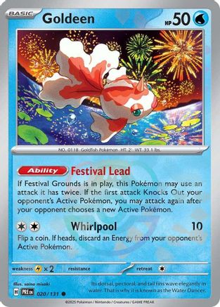 Goldeen (Master Ball Pattern) 020/131 - Holofoil SV Prismatic Evolutions - Common