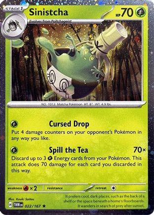 Sinistcha 022/167 - Holofoil Blister Exclusives - Rare