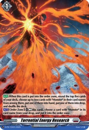 Torrential Energy Research (Foil) (D-PR/734EN) - D Promo Cards