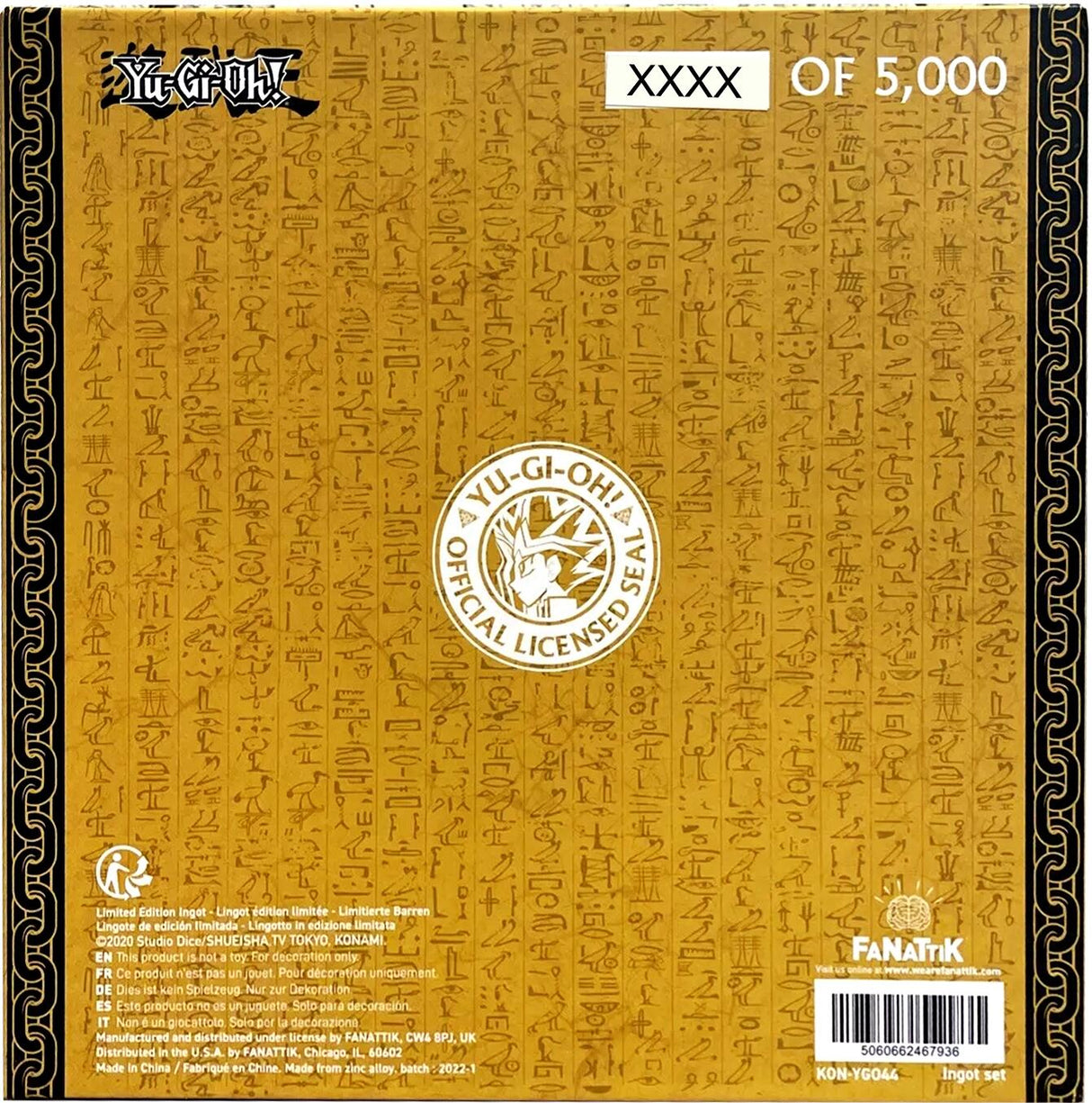 24k Gold-Plated Ingot Set - Exodia The Forbidden One (Limited Edition)