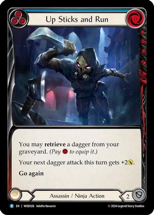 Up Sticks and Run (Blue) (WOD026) - Blitz Deck: The Hunted - Arakni, Web of Deceit