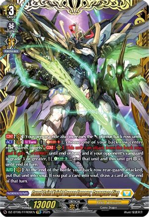 Sword Saint Knight Dragon Emperor, Gramgrace Sieg (FFR) (DZ-BT06/FFR09EN) - DZ-BT06: Generation Dragenesis
