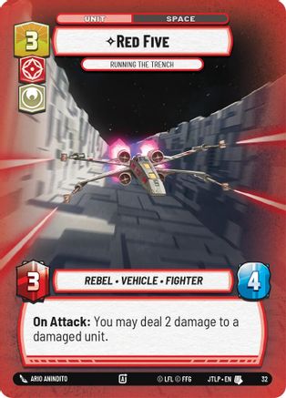 Red Five - Running the Trench (Foil) (32) - Jump to Lightspeed Weekly Play Promos Foil
