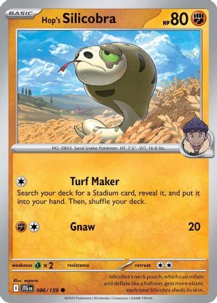 Hop's Silicobra 086/159 - Reverse Holofoil SV09 Journey Together - Common