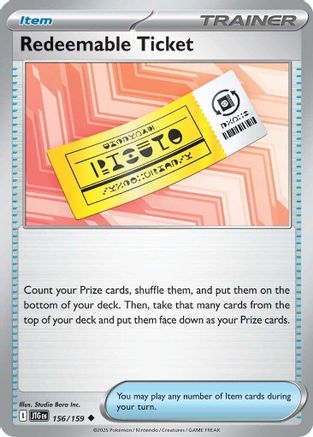 Redeemable Ticket 156/159 SV09 Journey Together - Uncommon