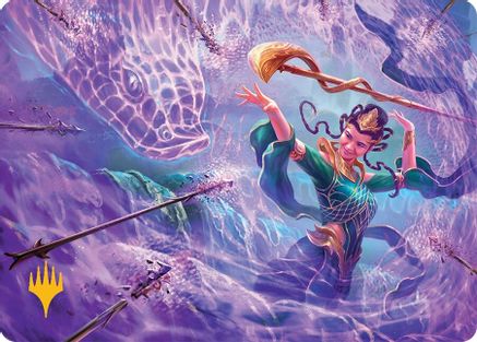 Snakeskin Veil Art Card (19/54) (Gold-Stamped Planeswalker Symbol) (AATDM-019) - Art Series: Tarkir: Dragonstorm