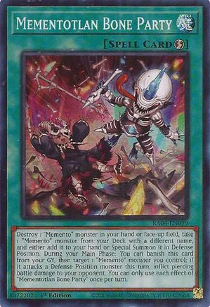 Mementotlan Bone Party (RA04-EN099) - Quarter Century Stampede 1st Edition