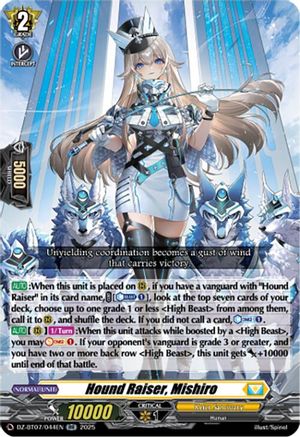 Hound Raiser, Mishiro (DZ-BT07/044EN) - DZ-BT07: Moon Fangs & Cerulean Blaze