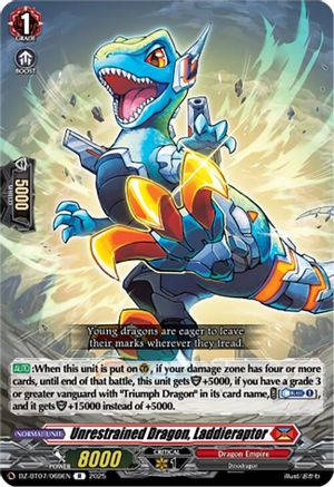 Unrestrained Dragon, Laddieraptor (DZ-BT07/069EN) - DZ-BT07: Moon Fangs & Cerulean Blaze