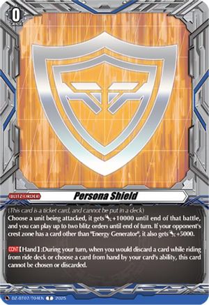 Persona Shield (DZ-BT07/T04EN) - DZ-BT07: Moon Fangs & Cerulean Blaze