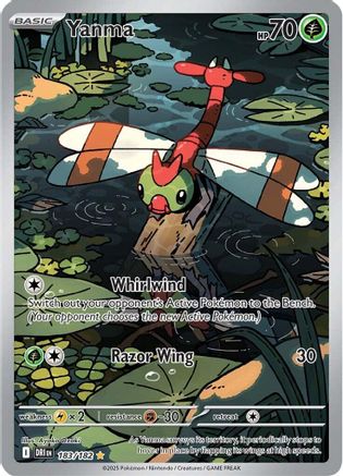 Yanma 183/182 - Holofoil SV10 Destined Rivals - Illustration Rare
