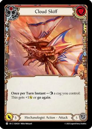 Cloud Skiff (Red) (SEA024) - High Seas Rainbow Foil