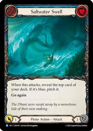 Saltwater Swell (Blue) (SEA143) - High Seas Rainbow Foil
