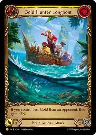 Gold Hunter Longboat (Treasure) (SEA163) - High Seas Cold Foil