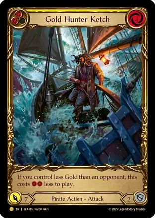 Gold Hunter Ketch (Treasure) (SEA165) - High Seas Cold Foil