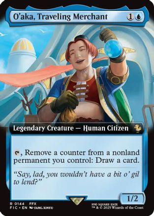 O'aka, Traveling Merchant (Extended Art) (FIC-144) - Commander: FINAL FANTASY