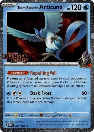Team Rocket's Articuno 051/182 - Holofoil Miscellaneous Cards & Products - Rare