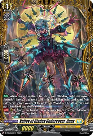 Volley of Blades Undercover, Onux (D-PR/689EN) - D Promo Cards