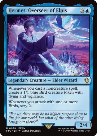 Hermes, Overseer of Elpis (Surge Foil) (FIC-036) - Commander: FINAL FANTASY Foil