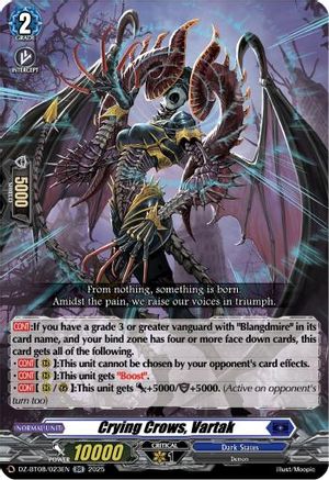 Crying Crows ,Vartak (DZ-BT08/023EN) - DZ-BT08: Knights 0f Rebirth