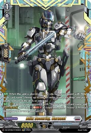 Blitz Security, Varnest (FFR) (DZ-BT08/FFR09EN) - DZ-BT08: Knights 0f Rebirth
