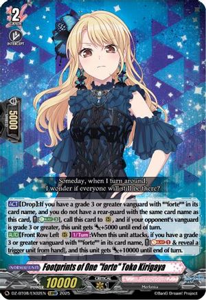 Footprints of One "forte" Toko Kirigaya (EXRRR) (DZ-BT08/EX02EN) - DZ-BT08: Knights 0f Rebirth